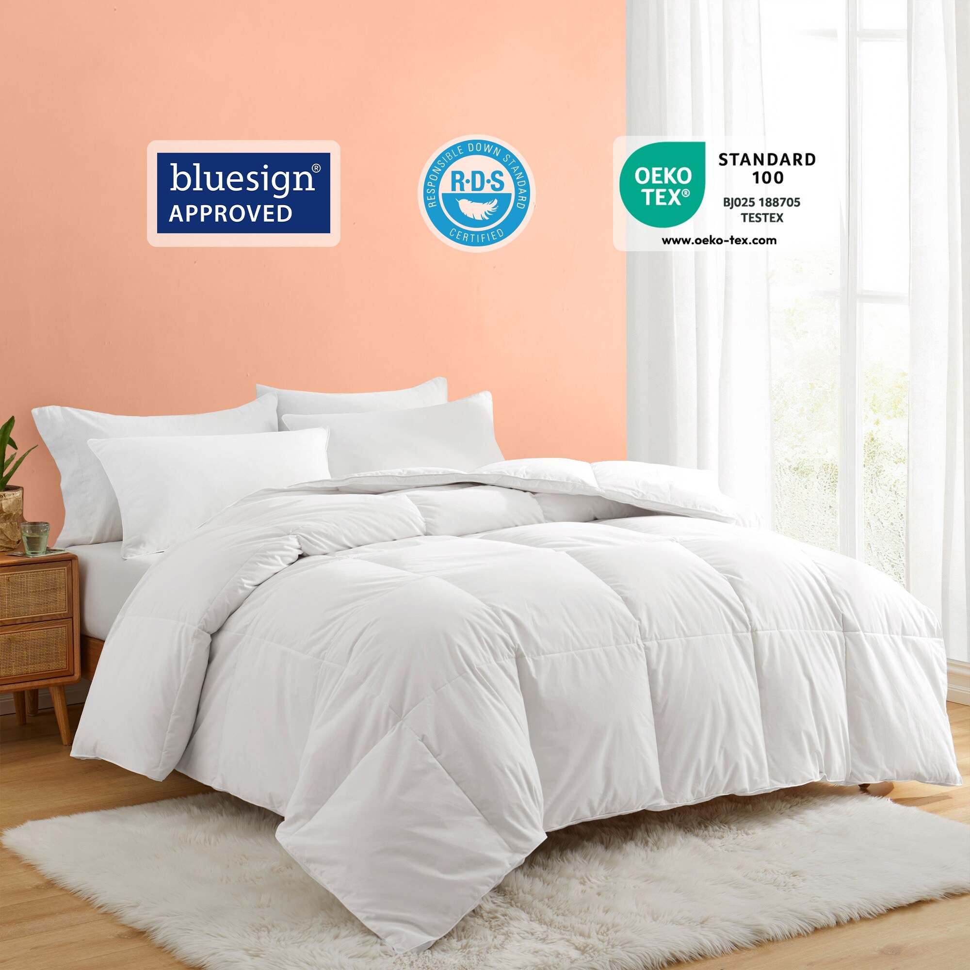 White Feather Down Comforter Duvet Insert All Warmth Levels On