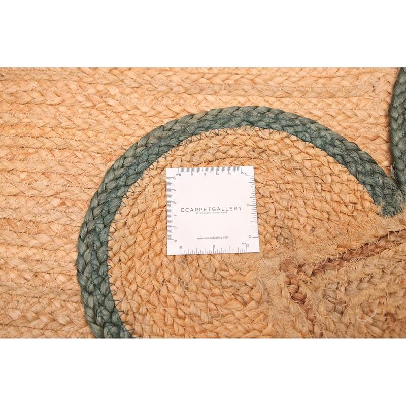 ECARPETGALLERY Braided Weave Palas Denizli Tan Jute Rug - 4'6 x 6'7