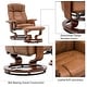 preview thumbnail 19 of 40, Mcombo Swiveling Recliner Chair with Wood Base and Ottoman