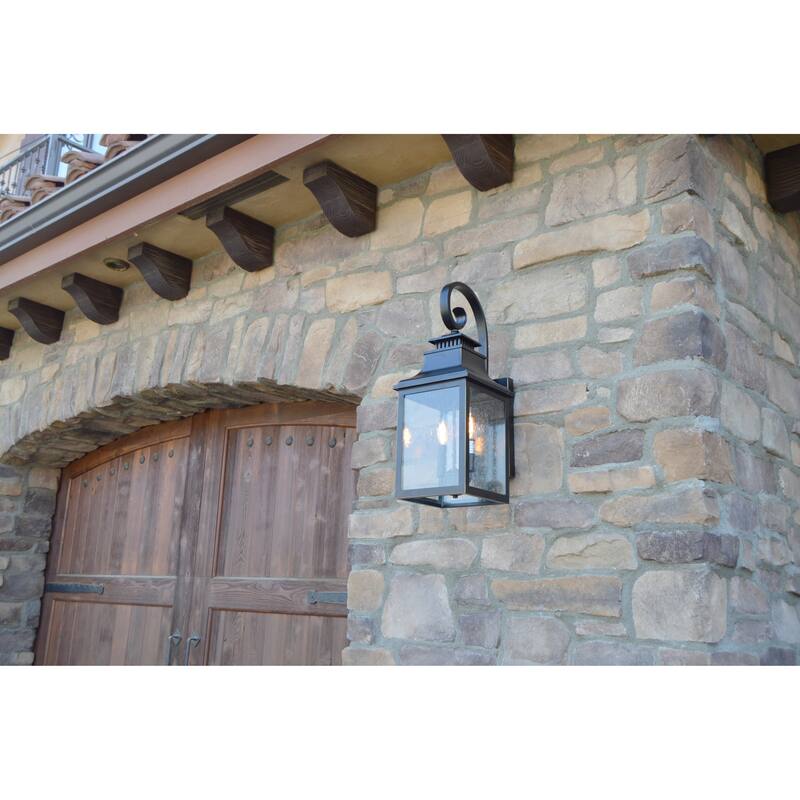 AA Warehousing Morgan 2 Light Exterior Light in Imperial Black Finish