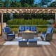 Option Grey Wicker / Blue Cusion
