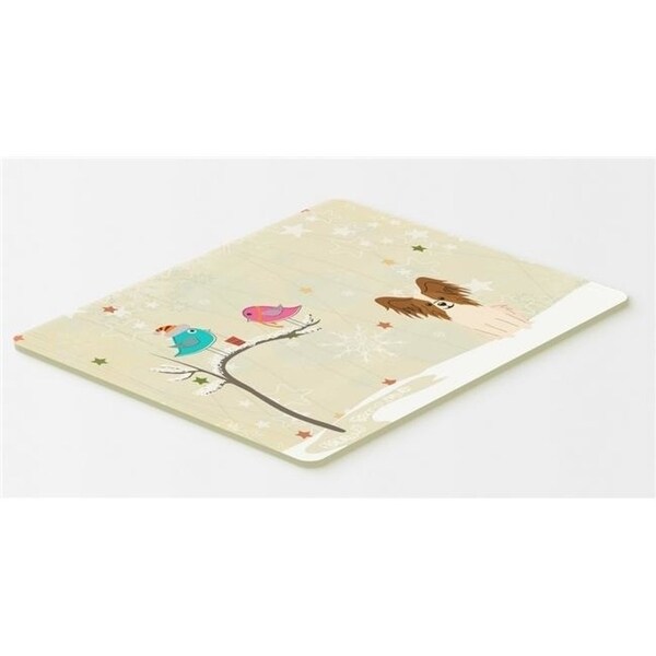 Carolines Treasures BB2550CMT Christmas Presents Between Friends Papillon Red & White Kitchen or Bath Mat 20 x 30