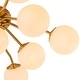 preview thumbnail 9 of 26, Modern 11-Light Frosted Glass Globe Wavy Arm Sputnik Semi-flush Mount