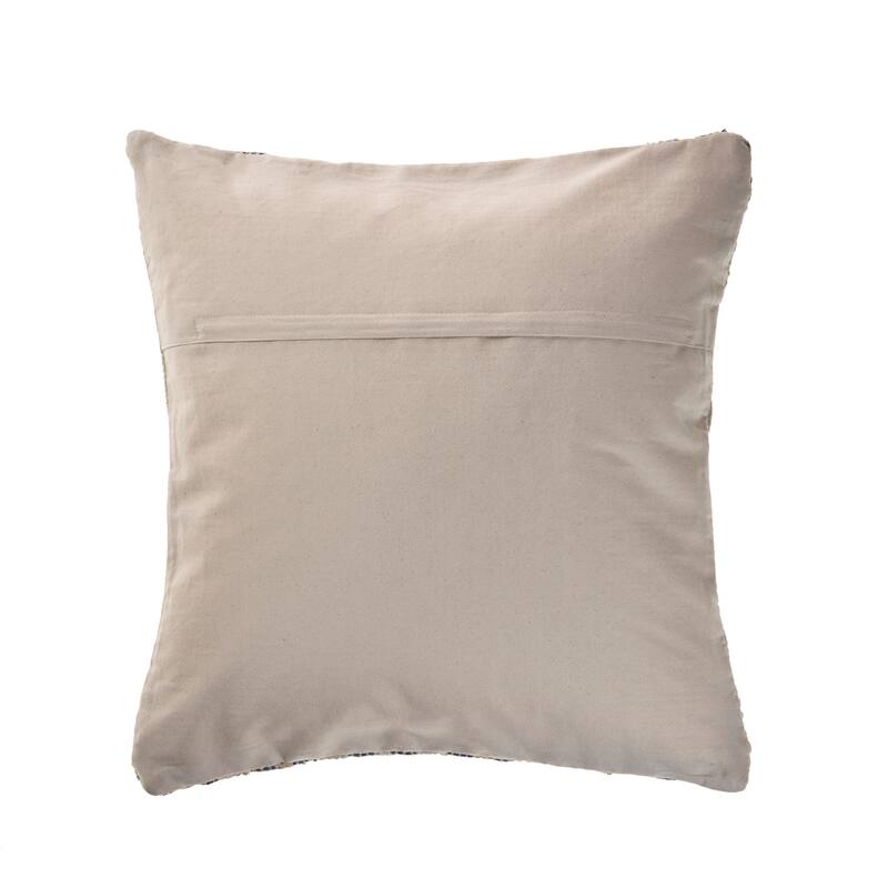 Sevita Detailed Denim Blue Throw Pillow