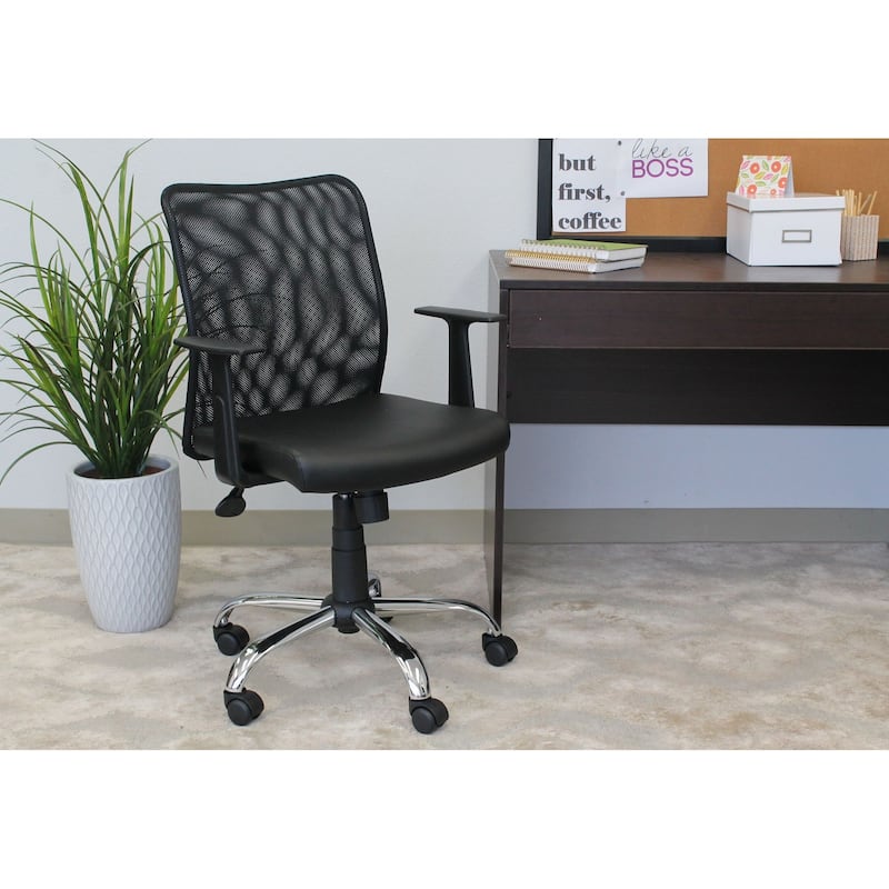 Boss Budget Mesh Task Chair with T-Arms