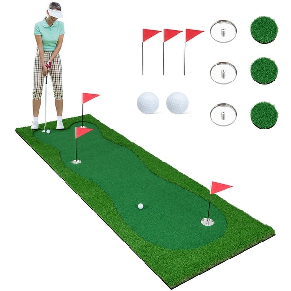 slide 2 of 24, Costway 10 x 3.3/5 FT Golf Putting Green Professional Golf Training 10 x 3.3 FT