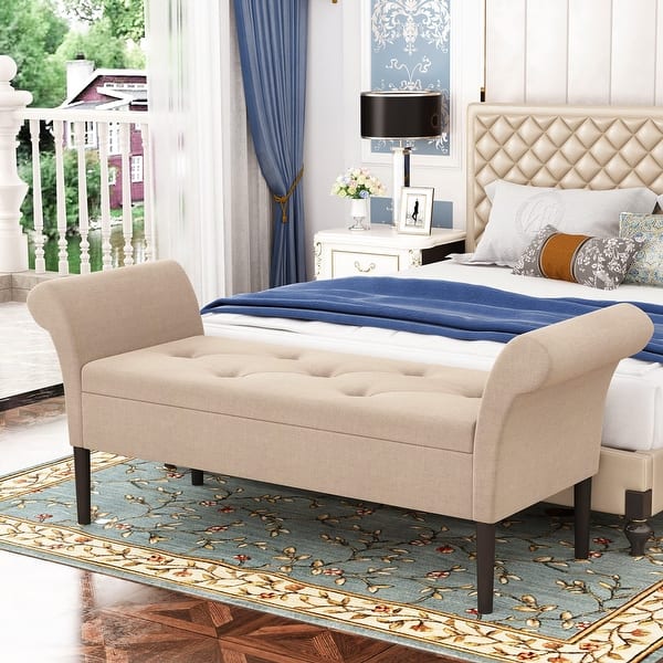 SNOWDROP Storage Bench-Entryway Bench,Ottoman For Bedroom End Of Bed,Modern Velvet