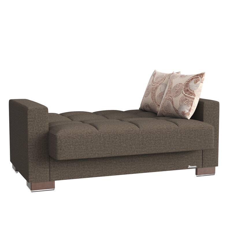Collection Upholstered Convertible Loveseat With Storage