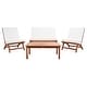 preview thumbnail 49 of 75, SAFAVIEH Outdoor Chaston 4-Piece Conversation Patio Set with Accent Pillows