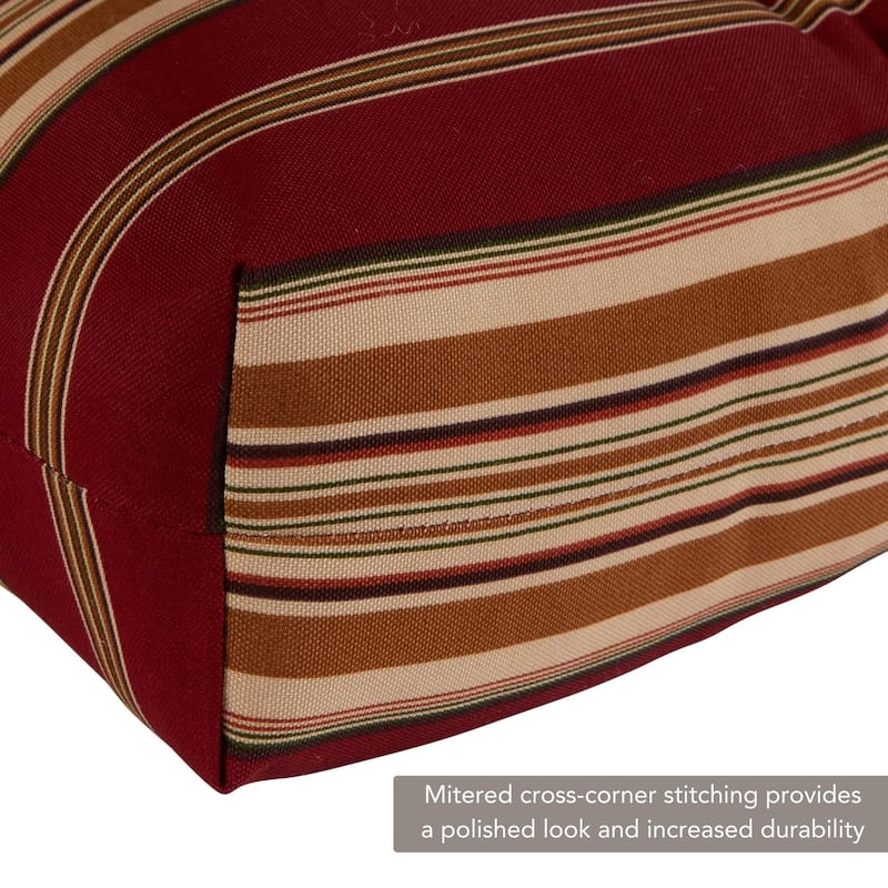 Roma Stripe 44x22-inch Outdoor High Back Chair Cushion (Set of 2) (Cushions Only)