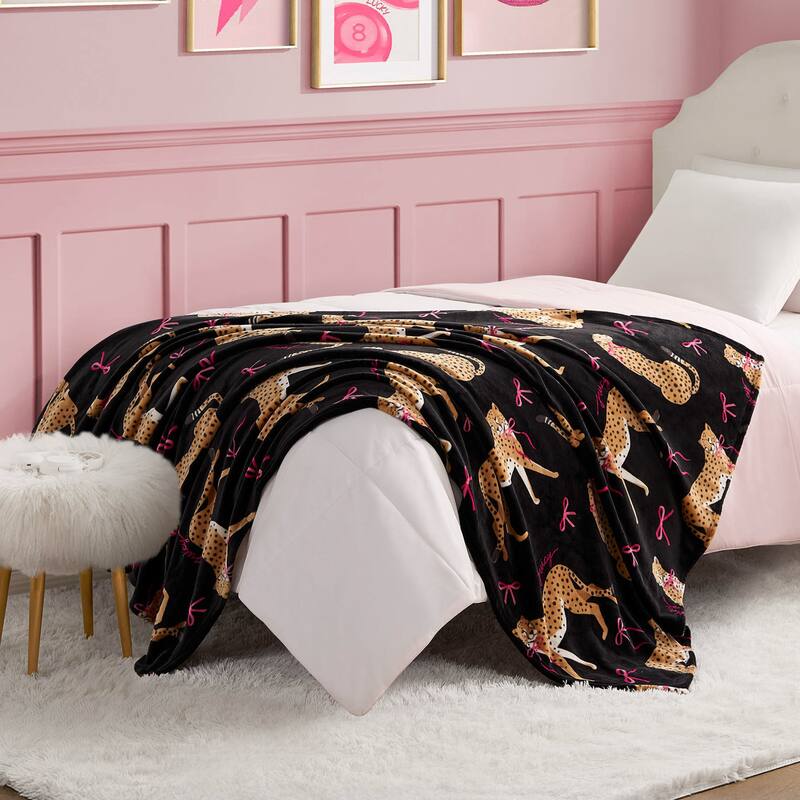 Juicy Couture Printed Plush Throw Blankets