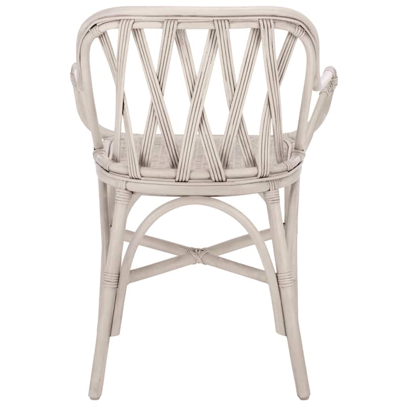 SAFAVIEH Home Serafima Rattan Arm Chair (Set of 2) - 22"W x 22"D x 33"H