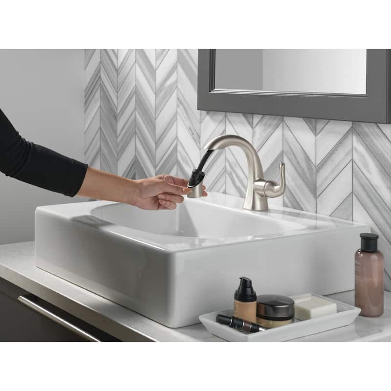 Delta 15840LF-PD Arvo 1.2 GPM Single Hole Bathroom Faucet with Pull