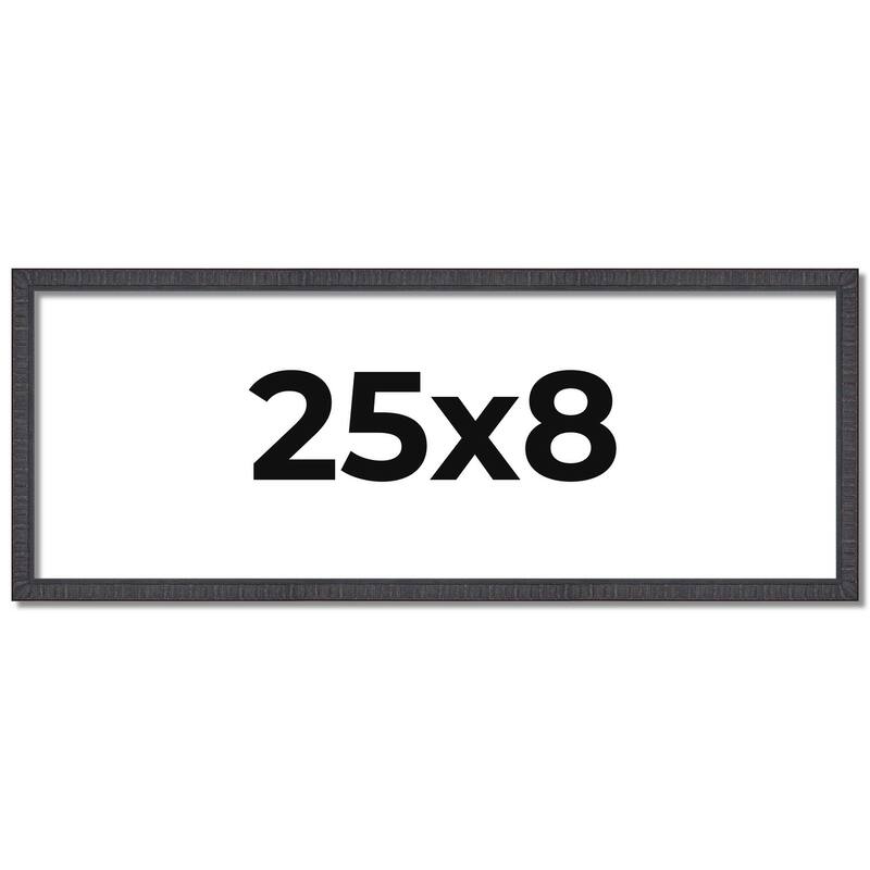 25x8 Frame Brown Solid Wood Picture Frame - Complete Modern Photo