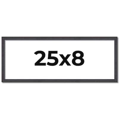 25x8 Frame Brown Solid Wood Picture Frame - Complete Modern Photo