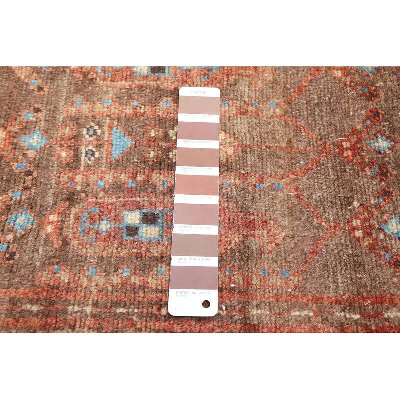 ECARPETGALLERY Hand-knotted Antalya Vintage Brown Wool Rug - 3'4 x 9'8