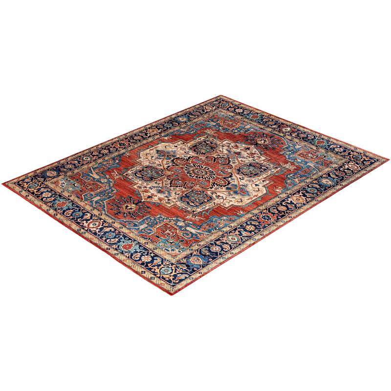 Serapi One-of-a-Kind Hand-Knotted Area Rug - Red, 9' 1" x 11' 8" - 9' 1" x 11' 8"