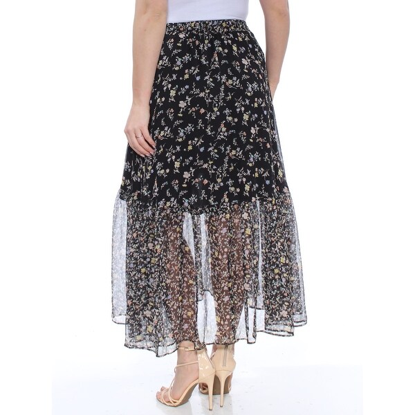 black print maxi skirt