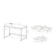 preview thumbnail 7 of 11, Arthur Modern 48-inch Steel Computer Desk with Charging Ports by Furniture of America