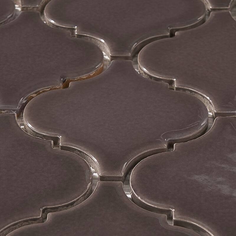 Arabesque 3.3" x 3.4" Porcelain Glossy Mosaic Tile