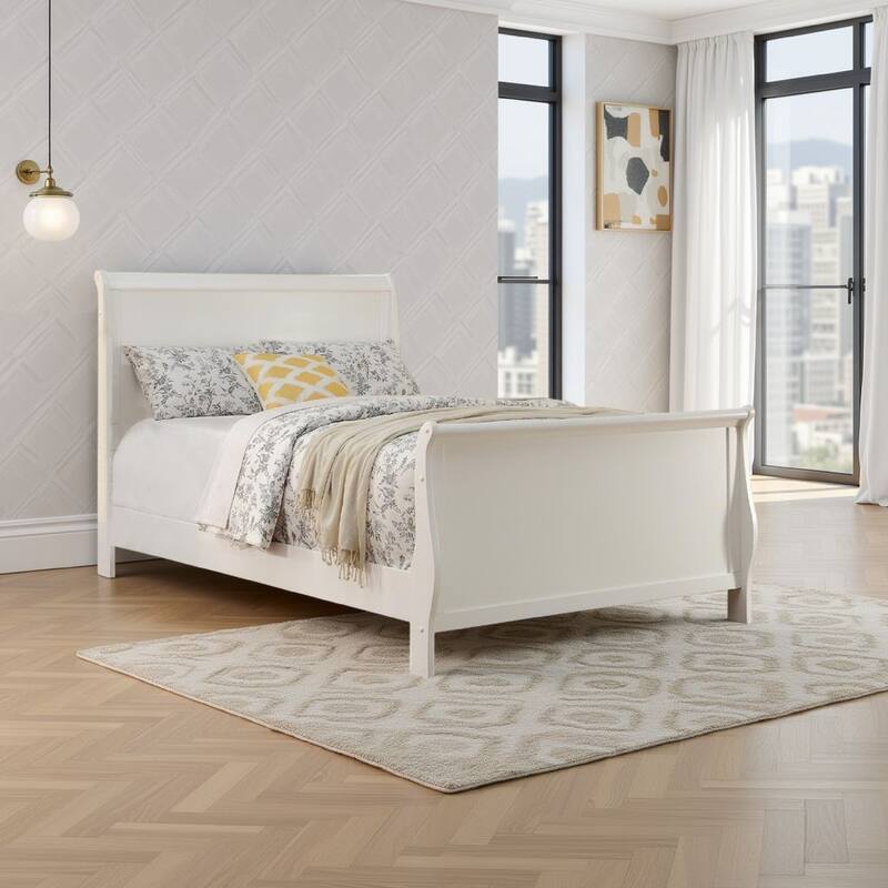 Spellbinding Clean Wooden Twin Bed, White