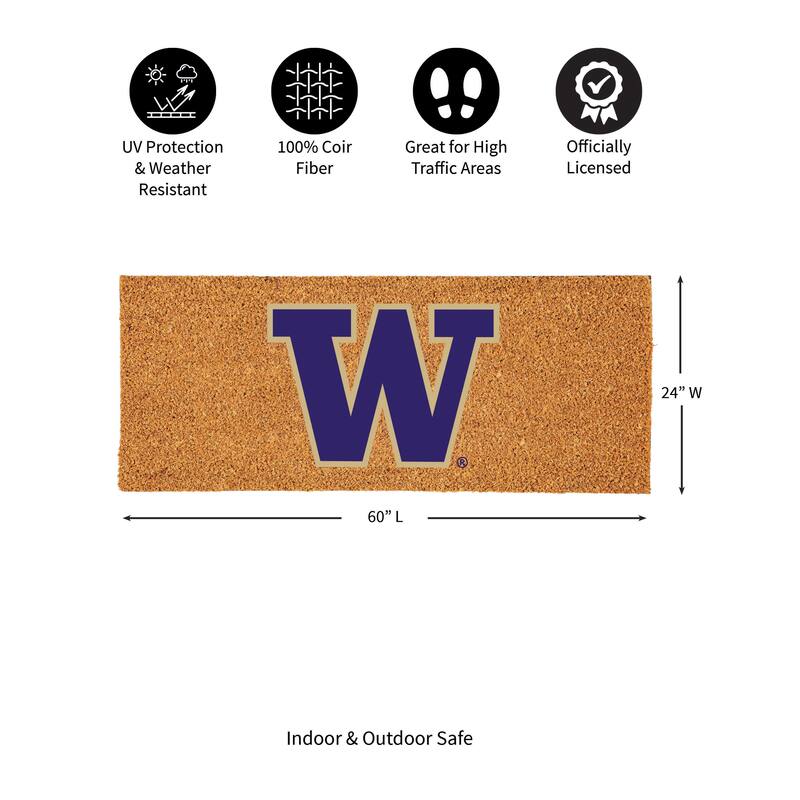 University of Washington Full Color Indoor/Outdoor Coir Mat