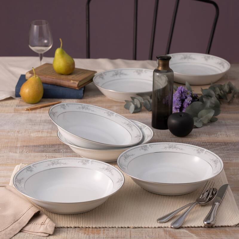 Sweet Leilani Set of 4 Rim Dinner Bowls, 10", 25 oz.