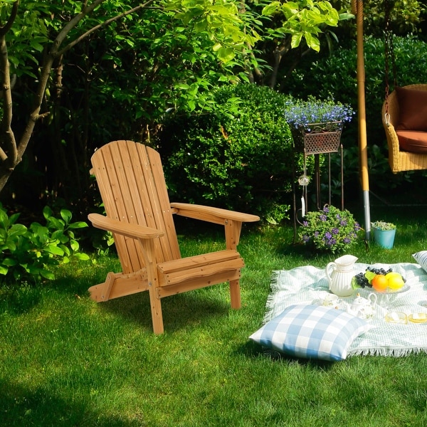 Folding Wooden Adirondack Lounger Chair On Sale Bed Bath