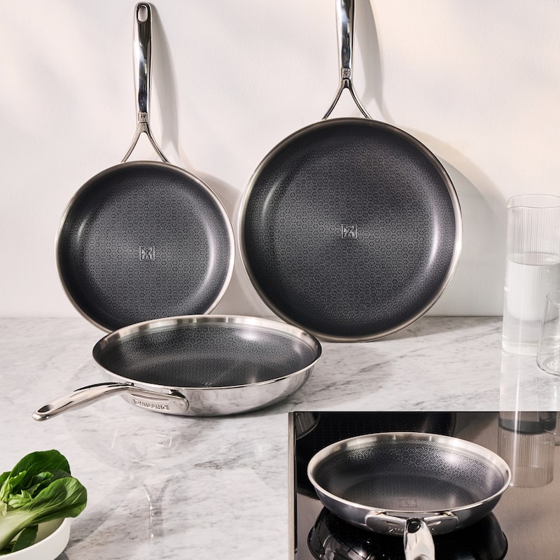 ZWILLING Peak 10-inch Stainless Steel Ceramic Nonstick Dual Performance Fry Pan with Lid