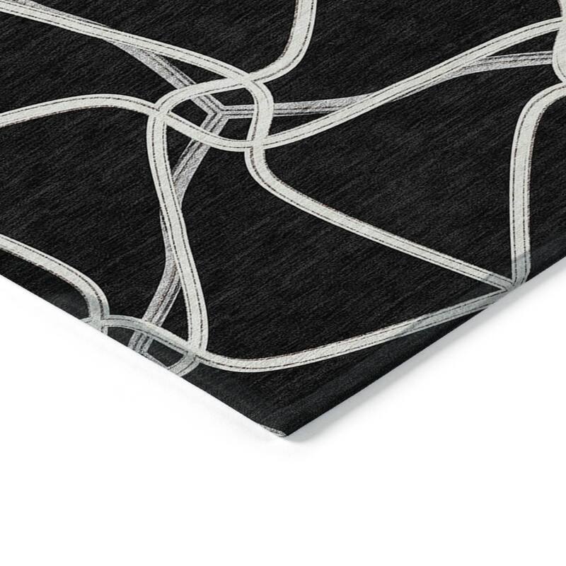 HomeRoots Geometric Contemporary Rectangle Outdoor Rug