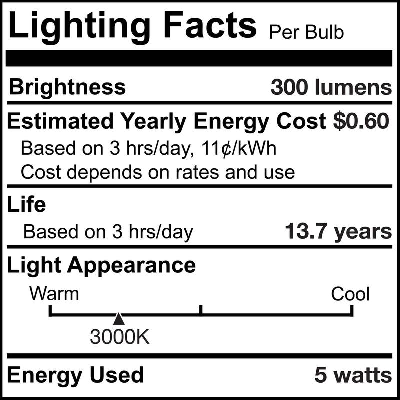 Bulbrite LED Filament Pack of (4) 5 Watt Dimmable 11 Inch T9 Light Bulb with Antique Glass Finish and Medium (E26) Base