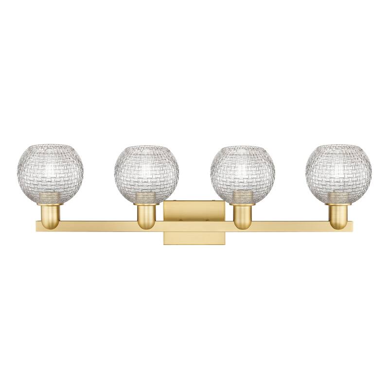 Innovations Lighting Endless Possibilities Arcadia - Athens - 4 Light 33" Basketweave Bath Vanity Light