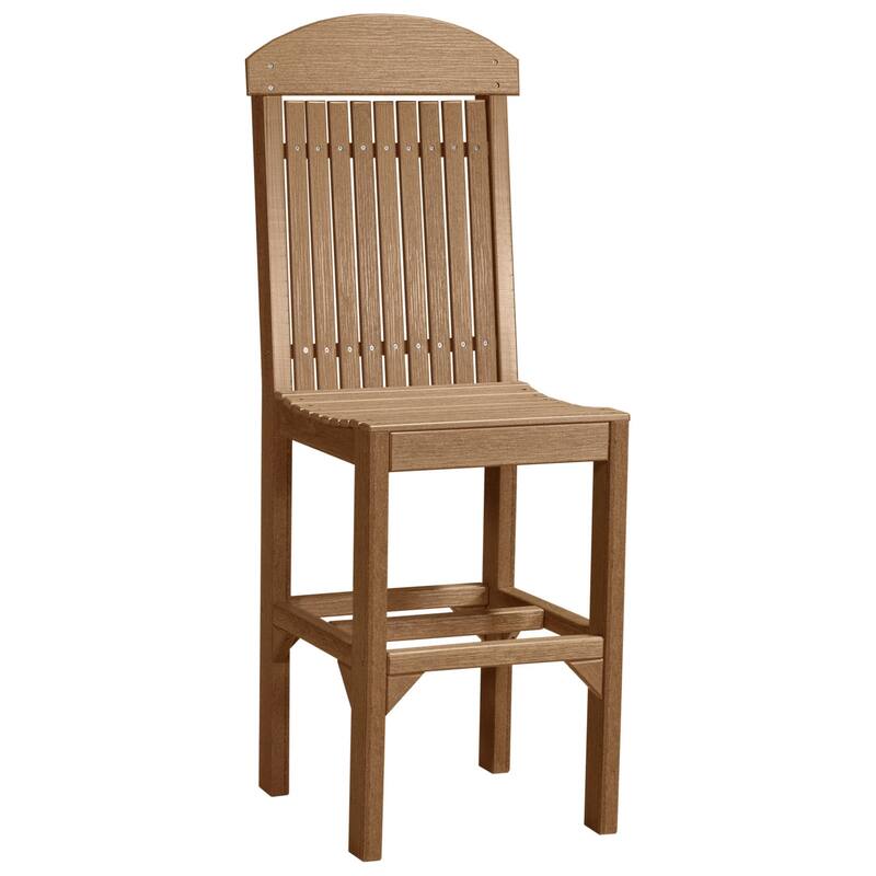 Set of 4 Poly Lumber Classic Dining Chairs - Side Chair - Antique Mahogany Woodgrain - Extra Tall