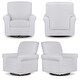 preview thumbnail 5 of 18, Evolur London Upholstered Plush Seating Glider Swivel, Ergonomically Designed for Nursery