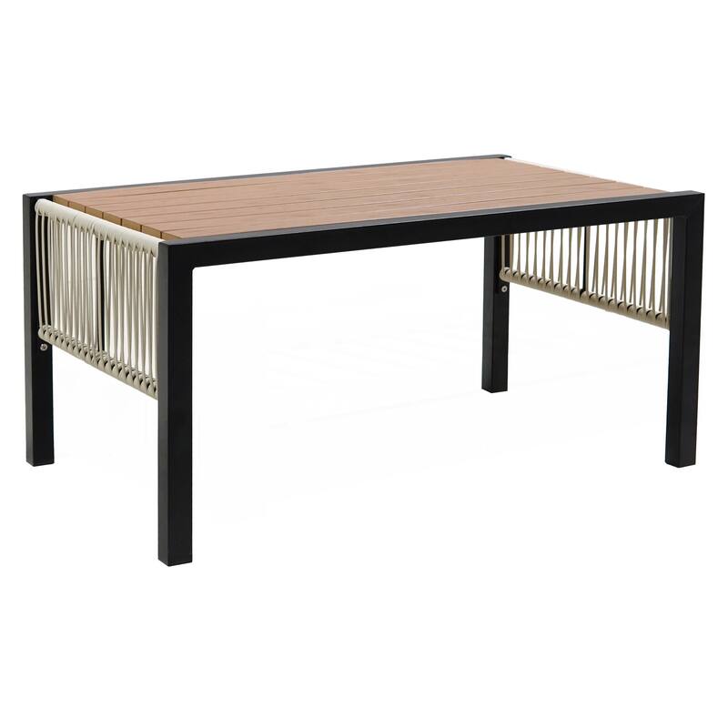 Multi-person Outdoor Iron Sofa Set with A table