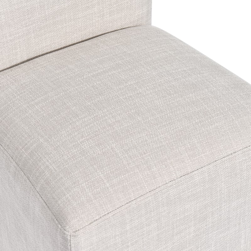 Upholstered Rolling Dining Chair with Casters