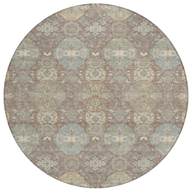Machine Washable Indoor/ Outdoor Traditional Tracey Chantille Rug