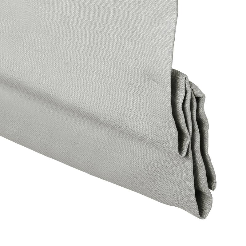 Cordless Slow Release Blackout Roman Shade in Cream/Gray