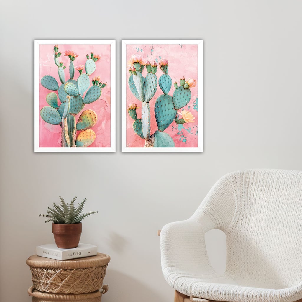 Paragon Blush Botanicals I Framed Art - Set of 2