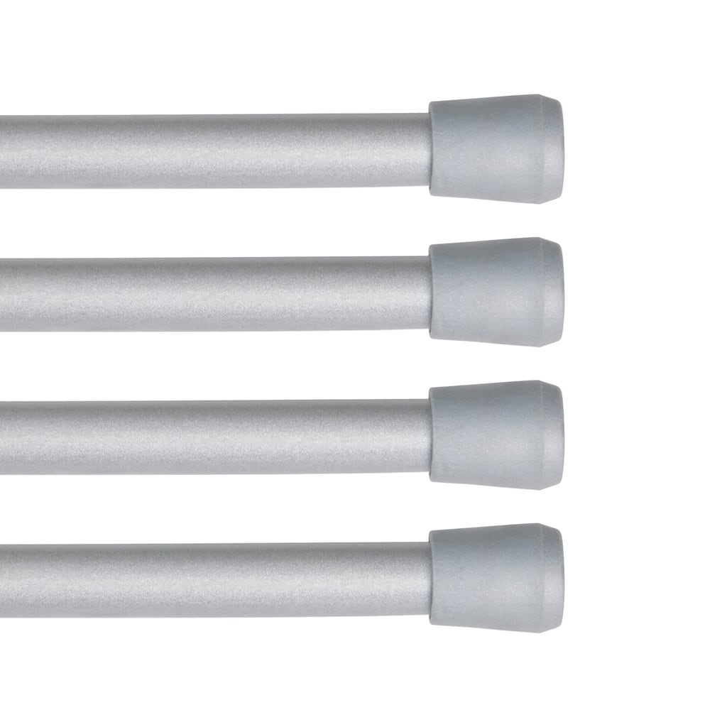 Kenney Fast Fit No Tools 7/16" Spring Tension Rod, 4-Pack