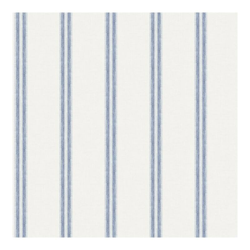 Chesapeake Johnny Navy Stripes Wallpaper - 20.5 x 396 x 0.025