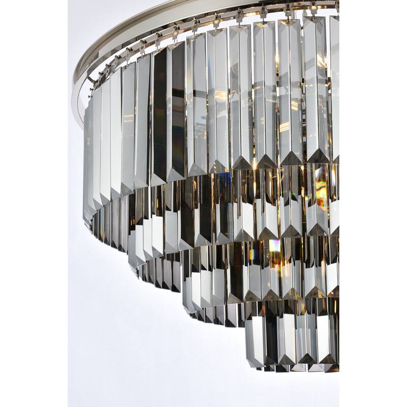 Elegant Lighting 1231D32-SS/RC Sydney 17 Light 32" Wide Crystal
