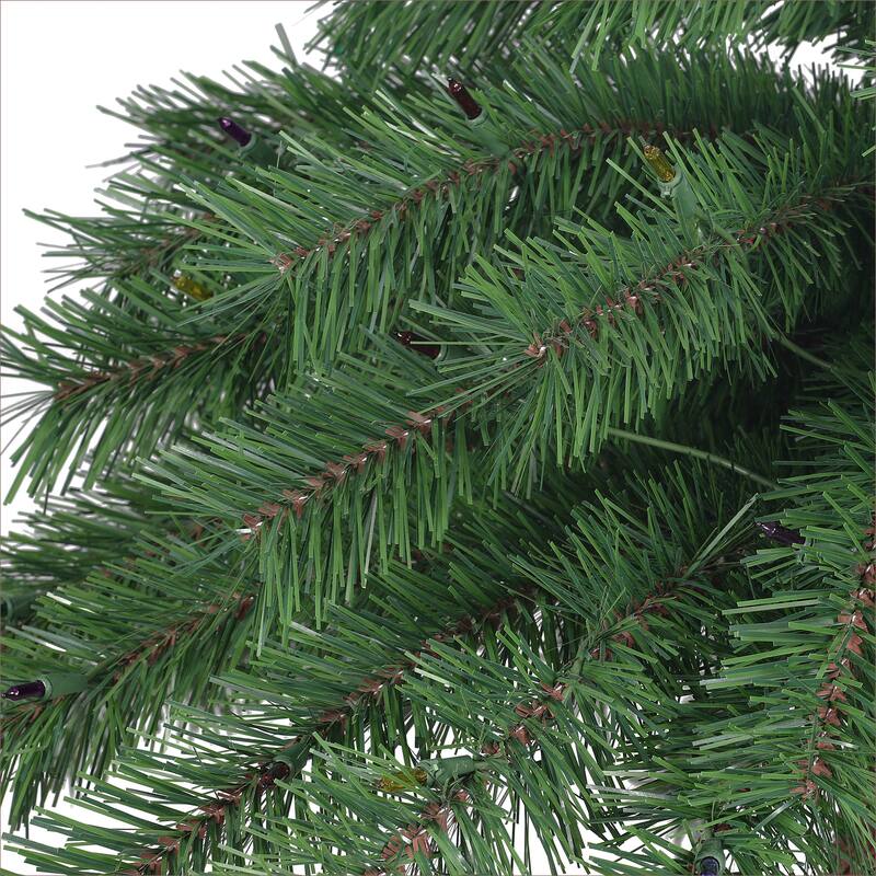 Puleo International 3.5 ft. & 6 ft. Pre-Lit Double Trunk Artificial Palm Tree