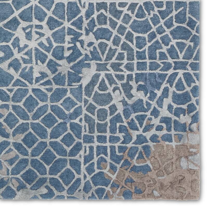 Sahaj Handmade Abstract Blue/Gray Area Rug