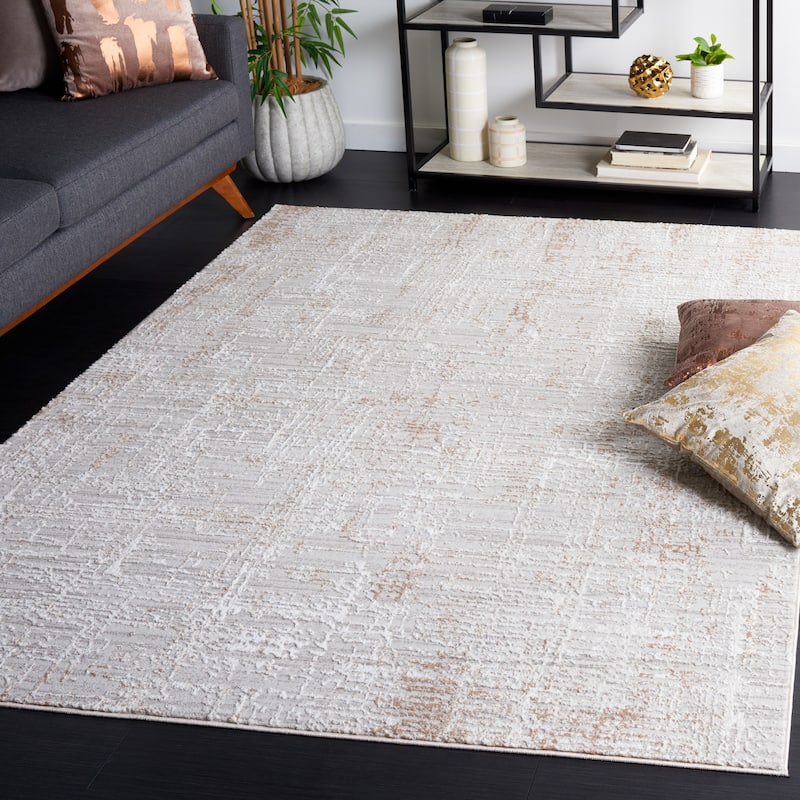 SAFAVIEH Parker Denise Glam Abstract Rug - 4' x 6' - Taupe/Grey Gold