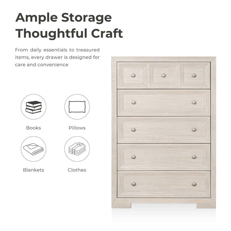 Furniture of America Durem Modern Classic Wood 5-Drawer Chest