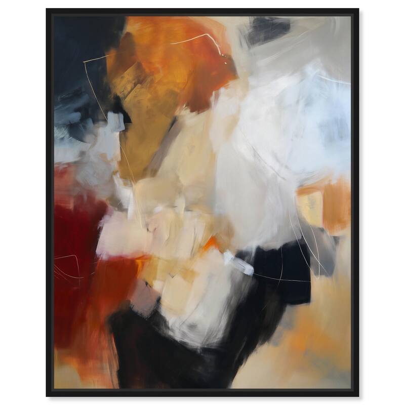Earth and Fire II Canvas by Art Remedy - Black - 36" x 45"