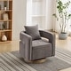 preview thumbnail 6 of 7, 29.1"W Swivel Accent Open Back Chair Charcoal