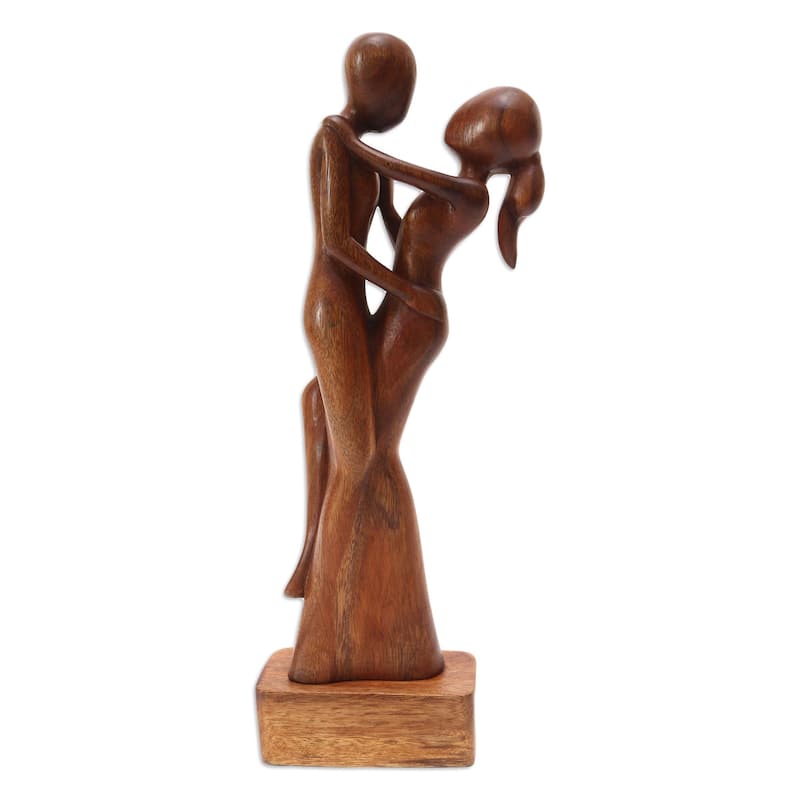 Novica Handmade Ballroom Music Wood Sculpture