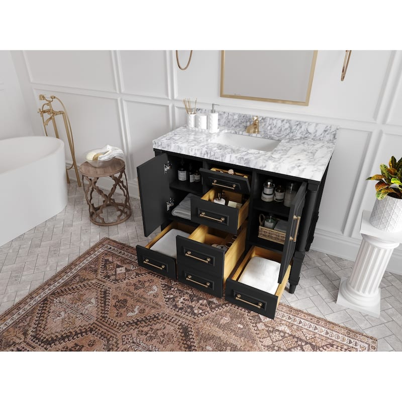 Willow Collections 42 in. W x 22 in. D Aberdeen Single Bowl Sink Bathroom Vanity with Countertop